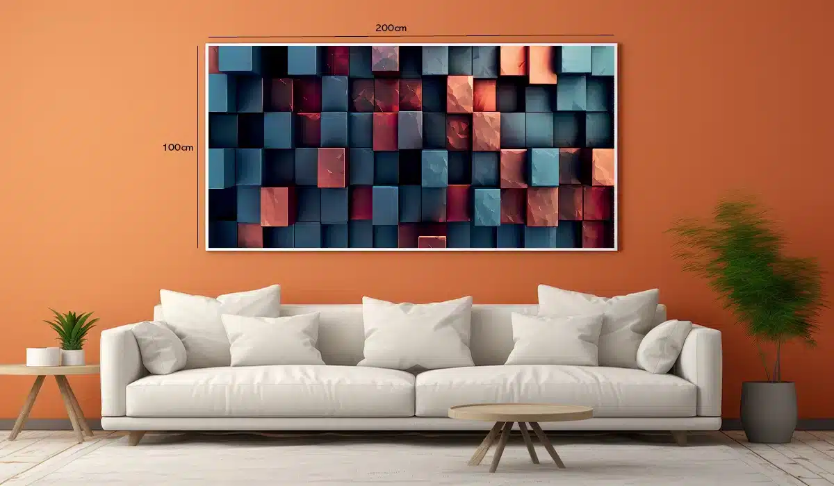 Prismatic Block Grid Plakat