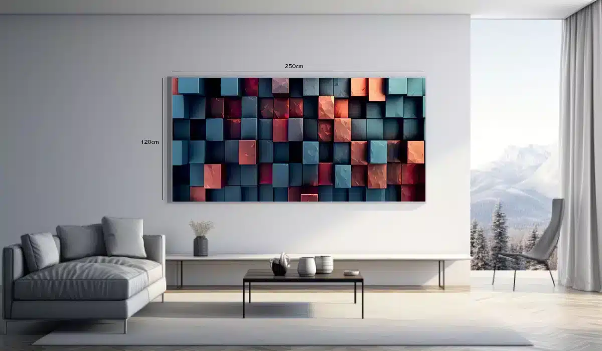 Prismatic Block Grid Plakat
