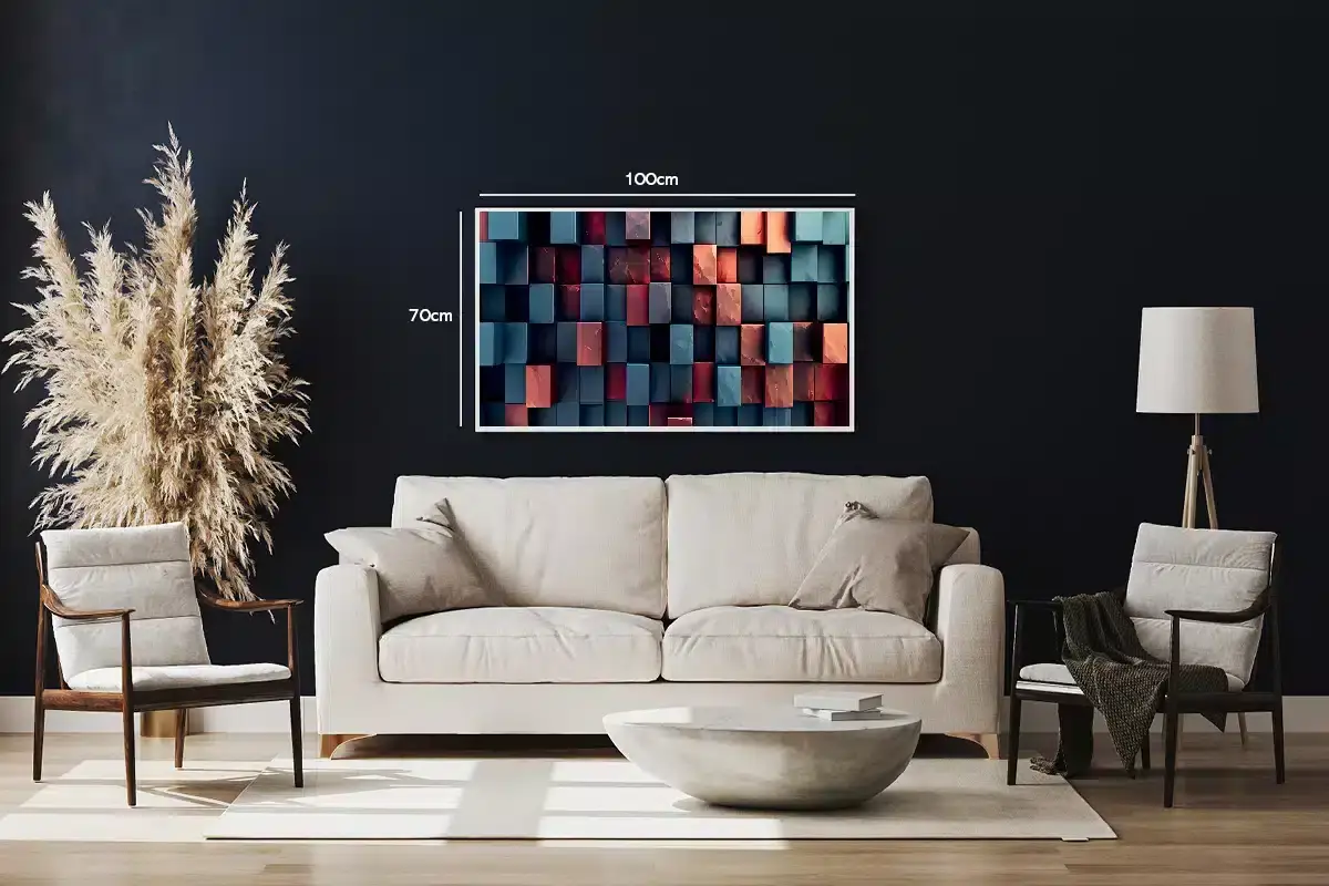 Prismatic Block Grid Plakat
