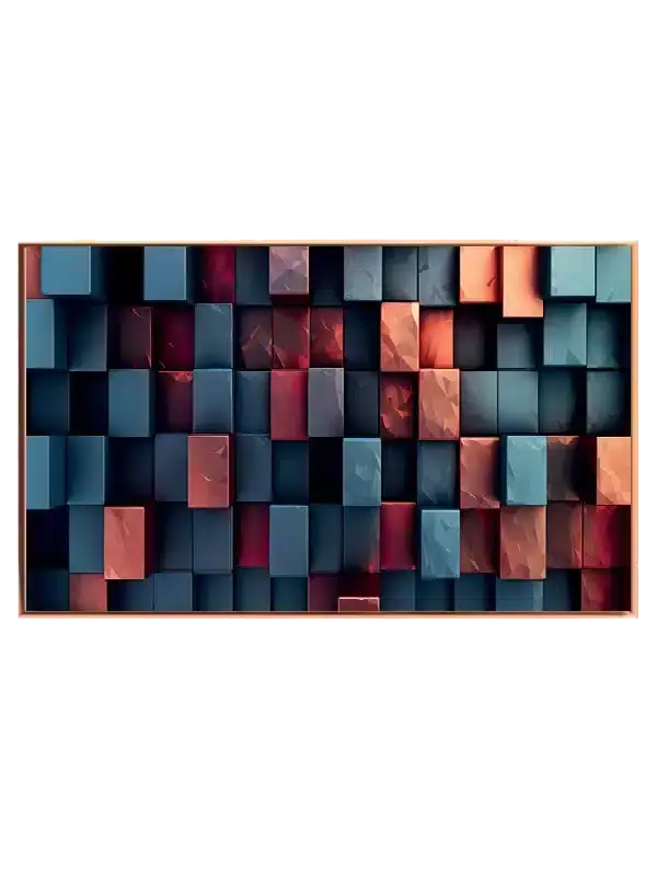 Prismatic Block Grid Plakat