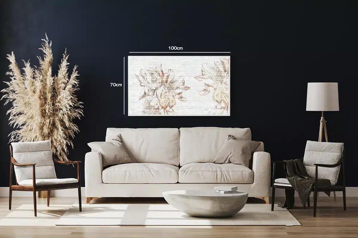 Sepia Lotus Bloom Plakat