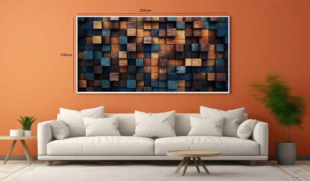 Textured Wood Mosaic Plakat