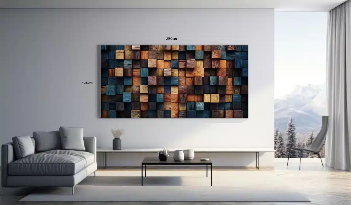 Textured Wood Mosaic Plakat