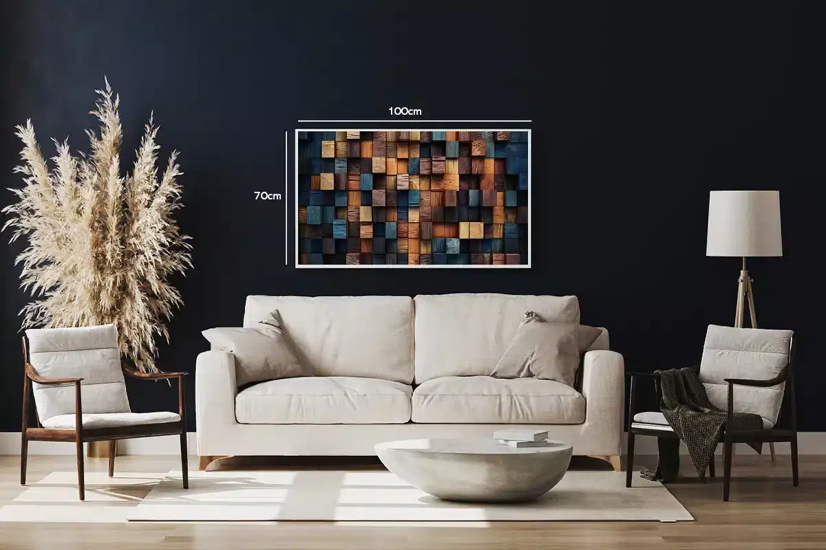 Textured Wood Mosaic Plakat