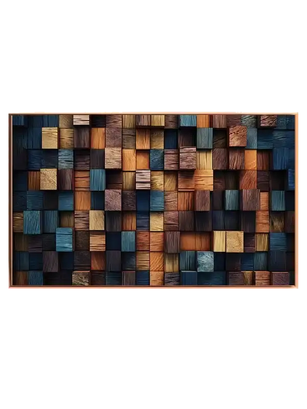 Textured Wood Mosaic Plakat