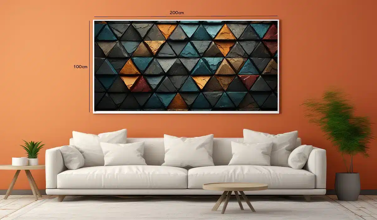 Textured Triangle Mosaic Plakat