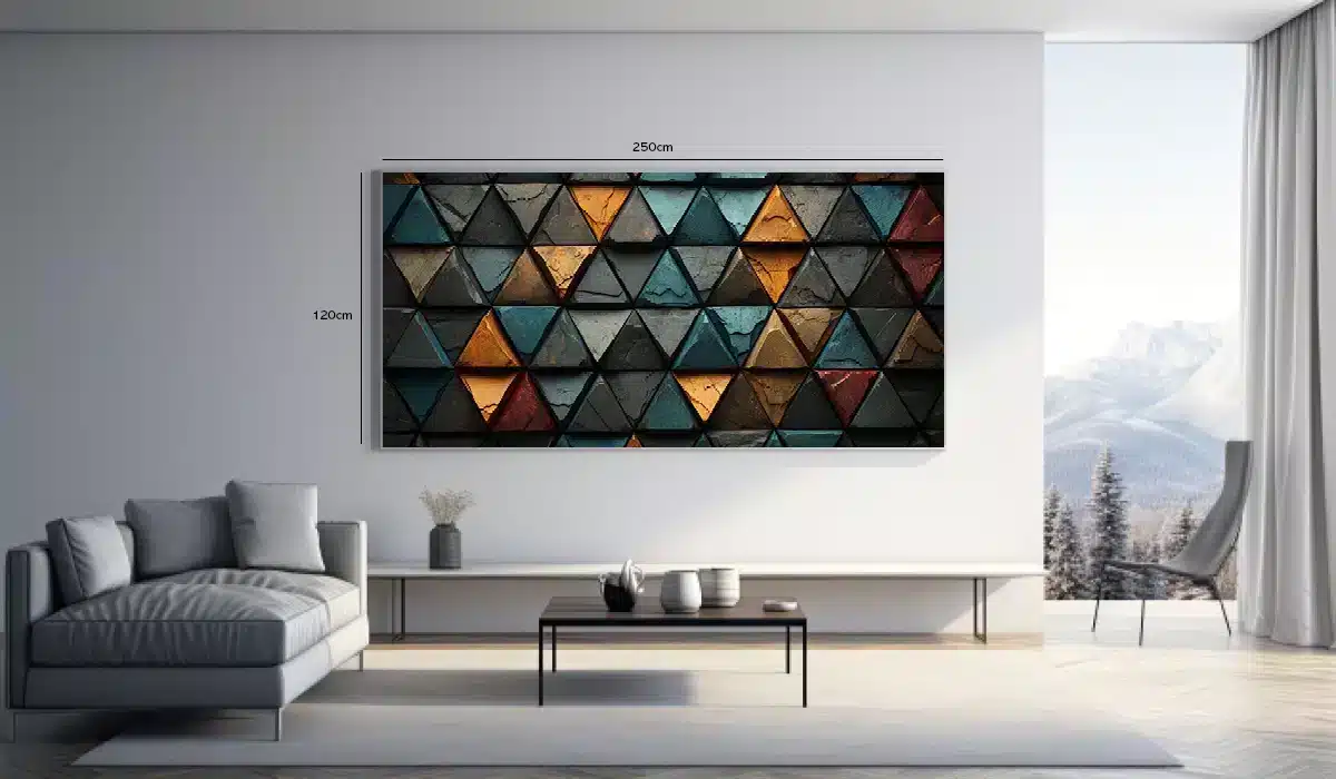 Textured Triangle Mosaic Plakat