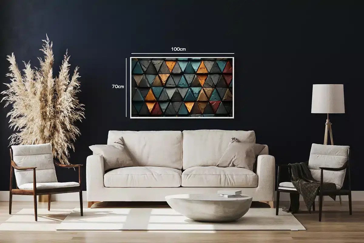 Textured Triangle Mosaic Plakat