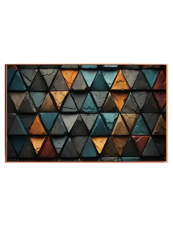 Textured Triangle Mosaic Plakat