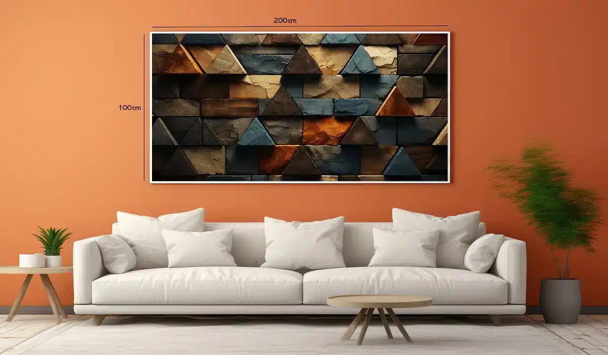 Textured Triangular Mosaic Plakat