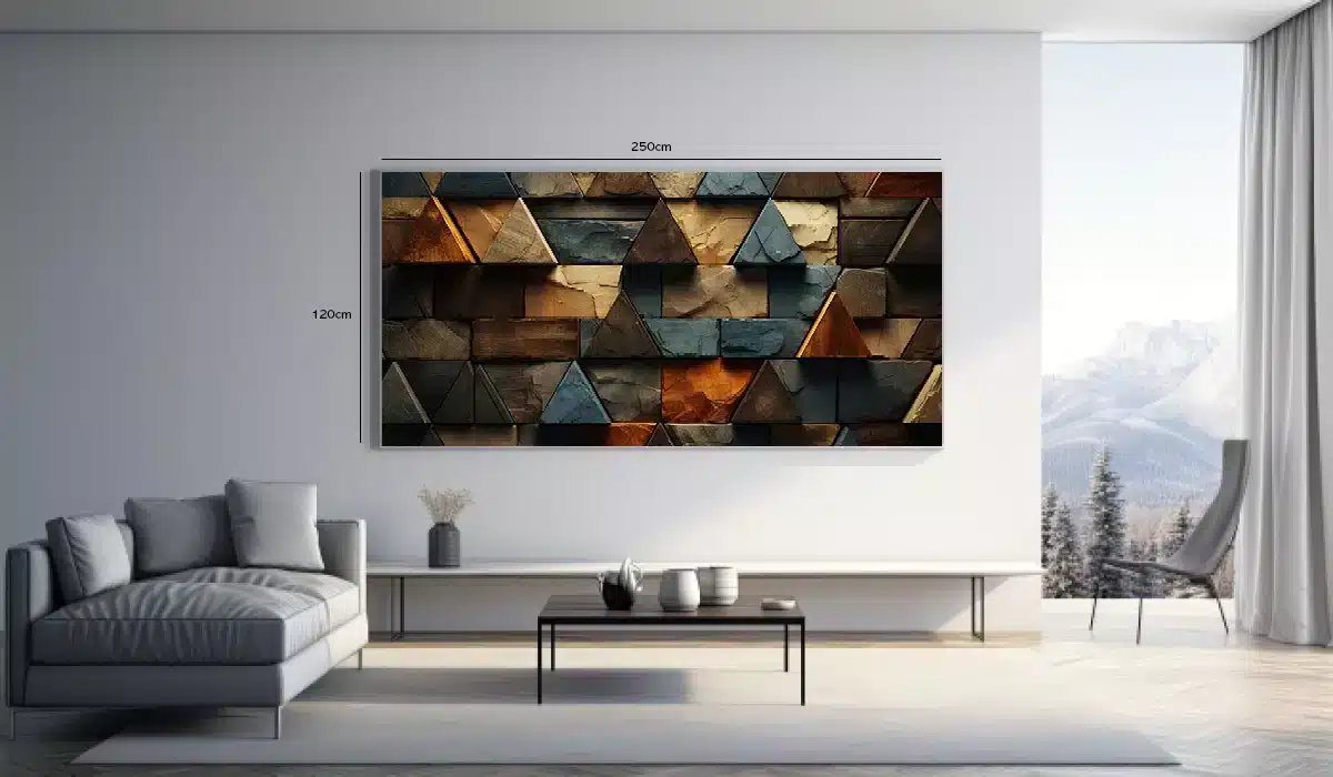 Textured Triangular Mosaic Plakat