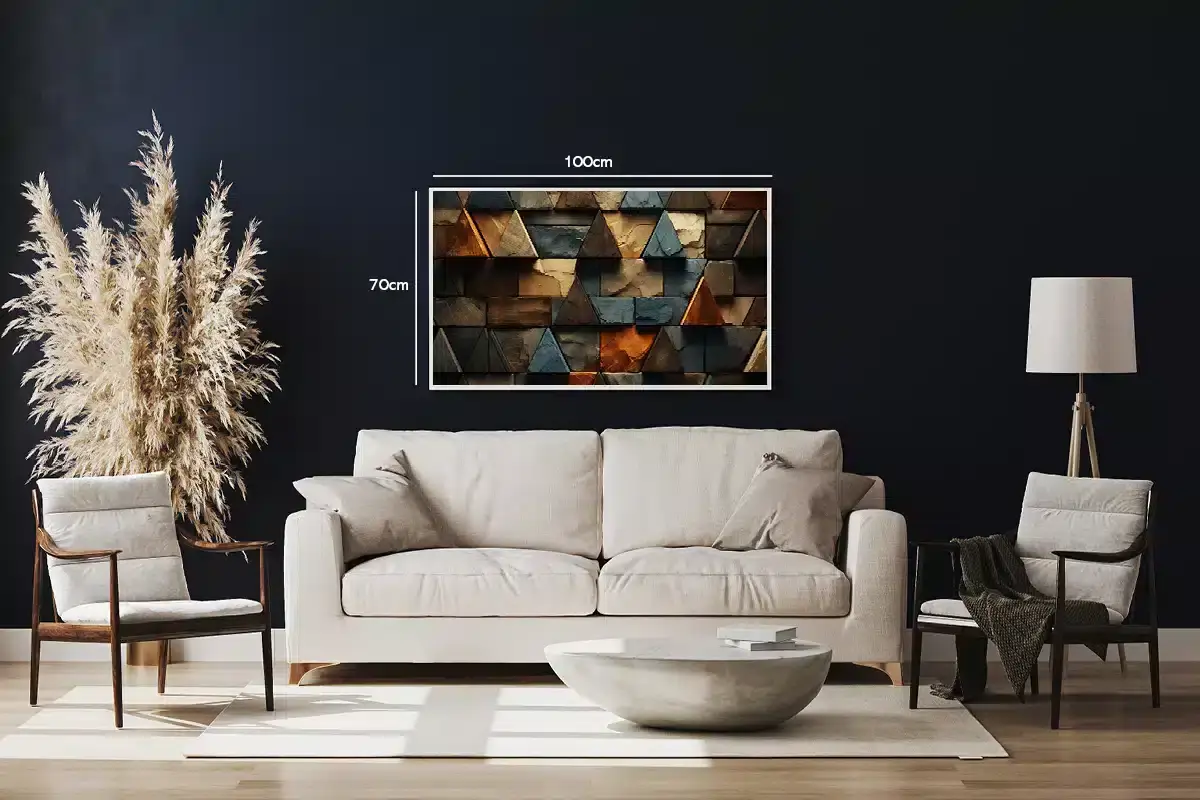 Textured Triangular Mosaic Plakat