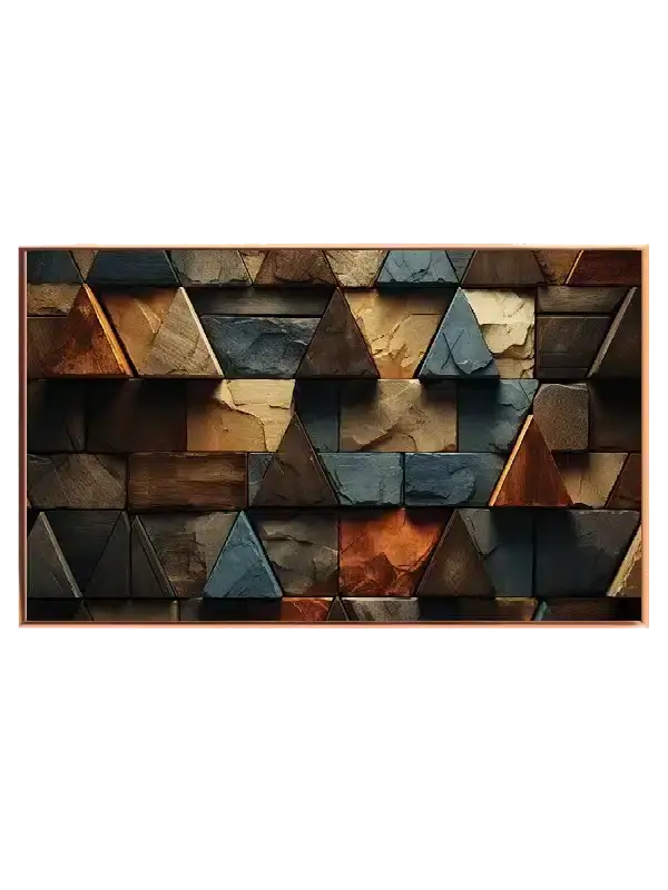 Textured Triangular Mosaic Plakat