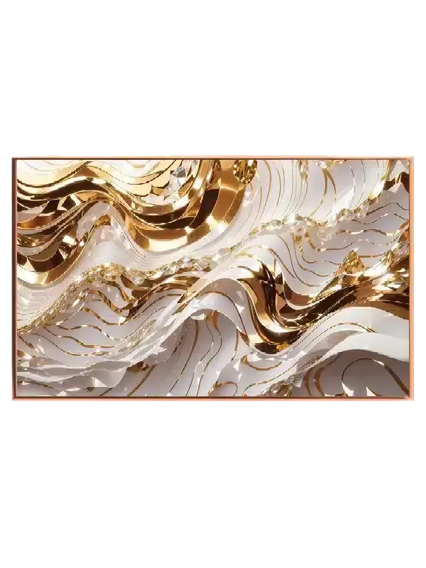 Golden Wave Contours Plakat