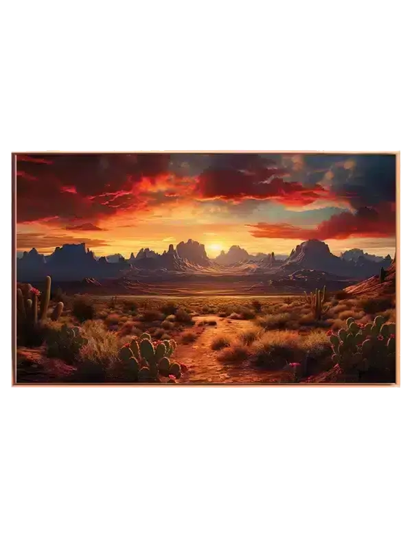 Ørkenlandskab Ved Solnedgang Plakat