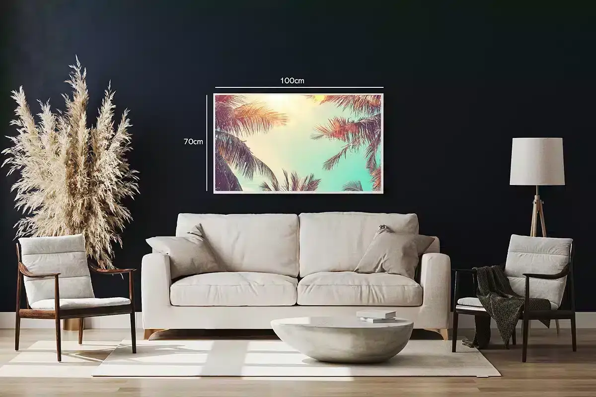 Palmer Under Sollys Glød Plakat