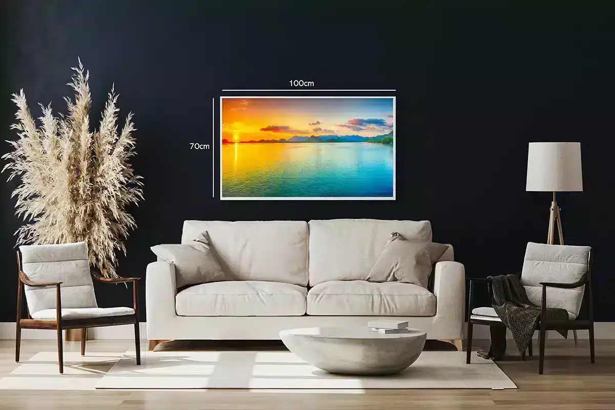Farverig Kystsolnedgang Plakat