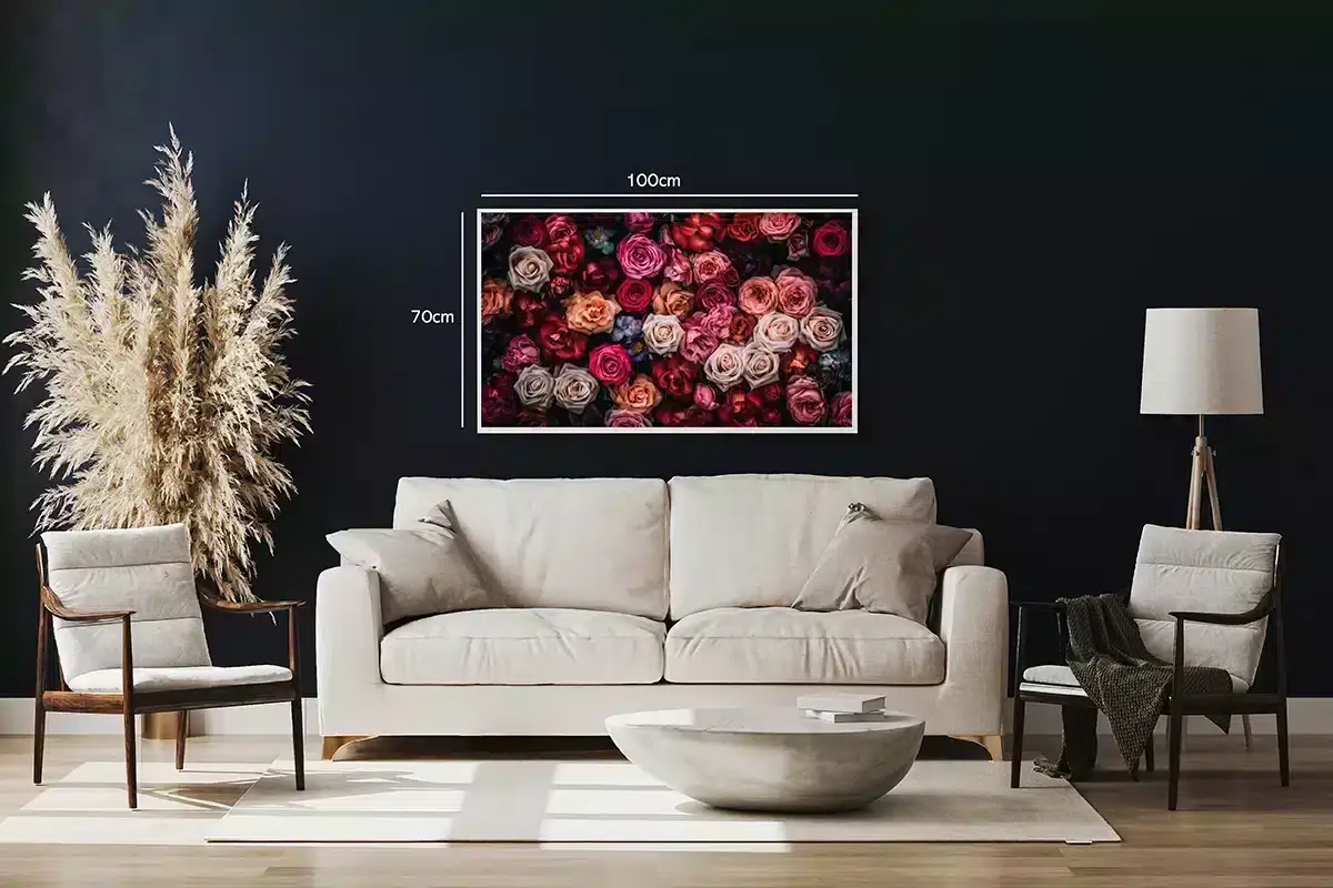 Blomstrende Roser i Mørke Plakat