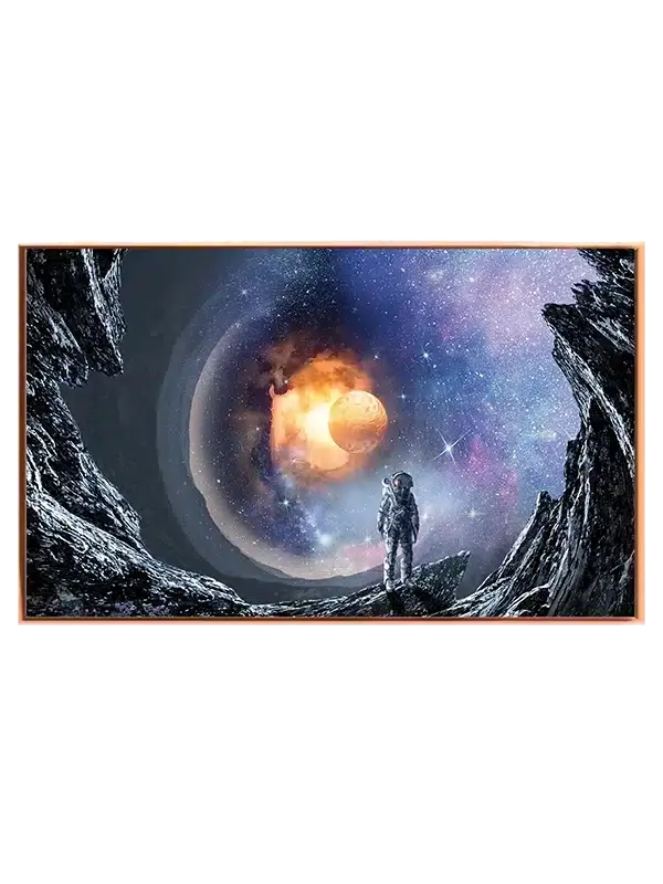 Astronaut ved Kosmisk Eksplosion