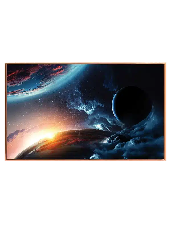 Kosmisk Solopgang Over Planeter