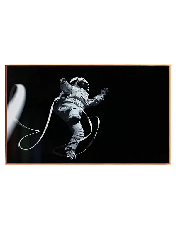 Grafisk Astronaut i Mørkt Rum