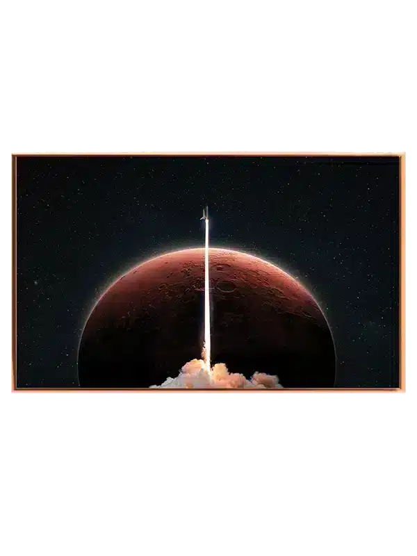 Raketopsendelse Over Rød Planet