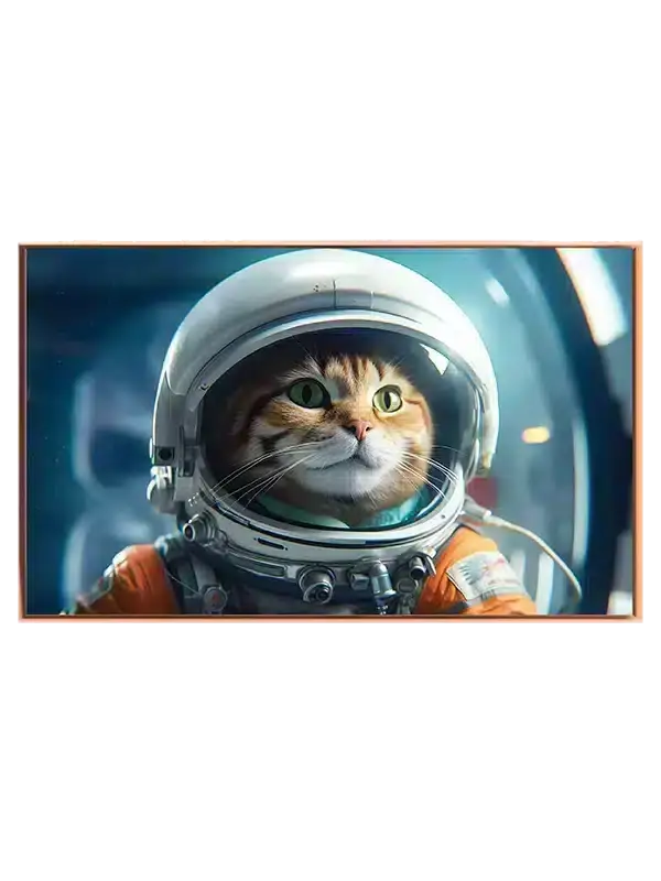 Kat i Astronaut Hjelm