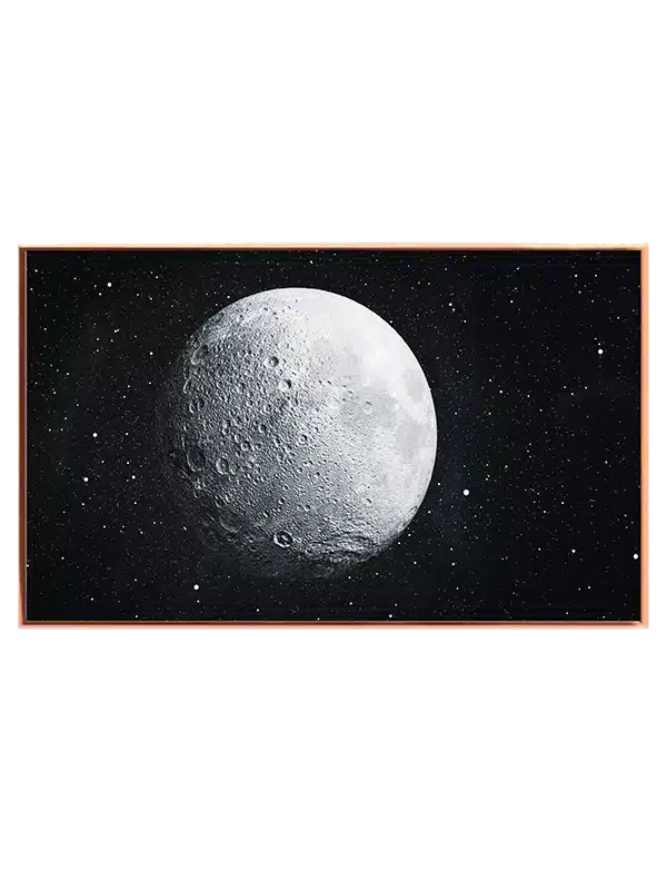 Grafisk Månekratre Mod Stjernehimmel