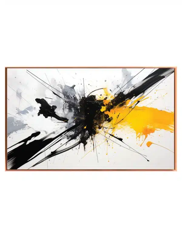 Abstrakt Sort Gul Eksplosion