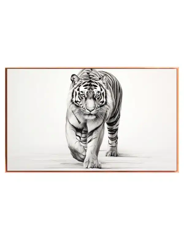 Hvid Tiger i Bevægelse
