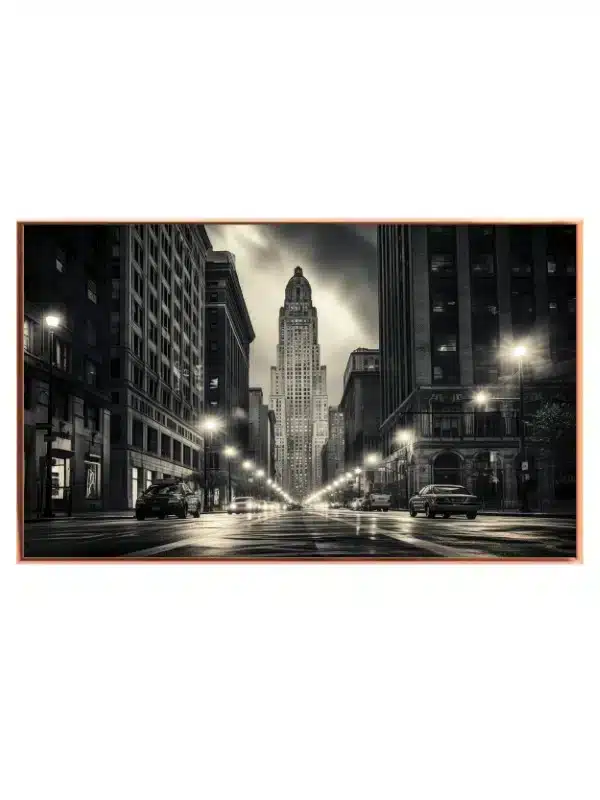 Art Deco Skyskraber i Regn