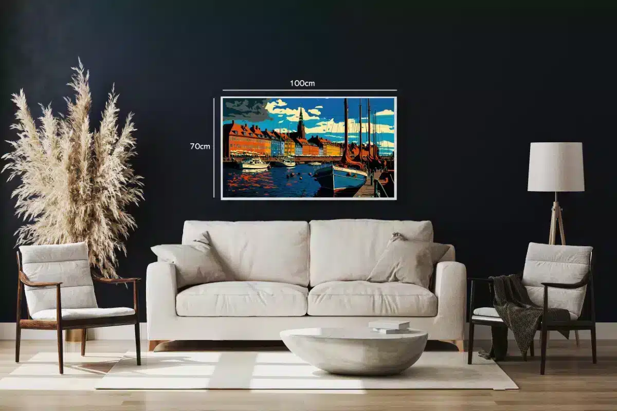 Colorful Harbor Scene Artwork