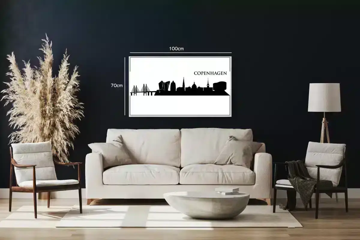 Copenhagen Skyline Silhouette Poster