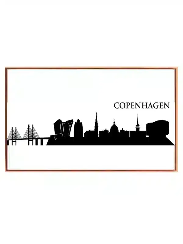 Copenhagen Skyline Silhouette Poster