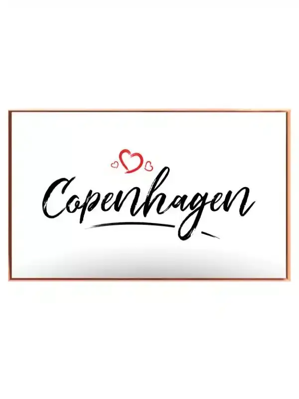 Copenhagen Calligraphy Love Hearts