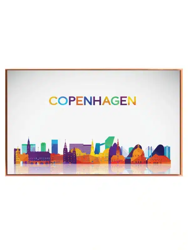Colorful Copenhagen Cityscape Poster