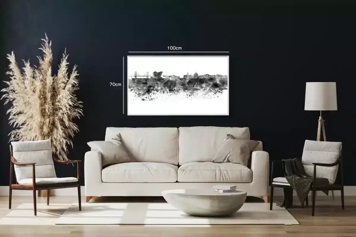 Copenhagen Skyline Watercolor Art