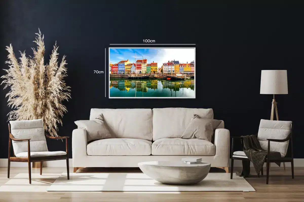 Colorful Waterfront Buildings Scene