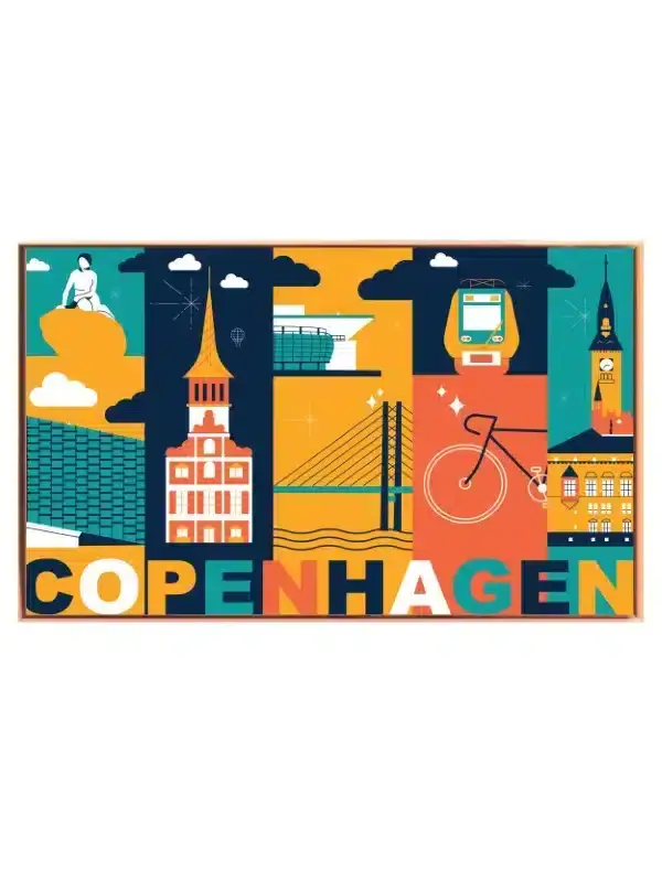 Colorful Copenhagen City Icons