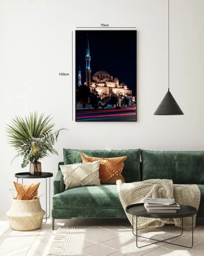 Istanbul Nighttime Mosque View