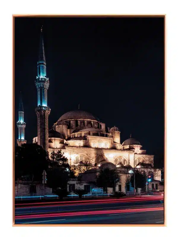 Istanbul Nighttime Mosque View