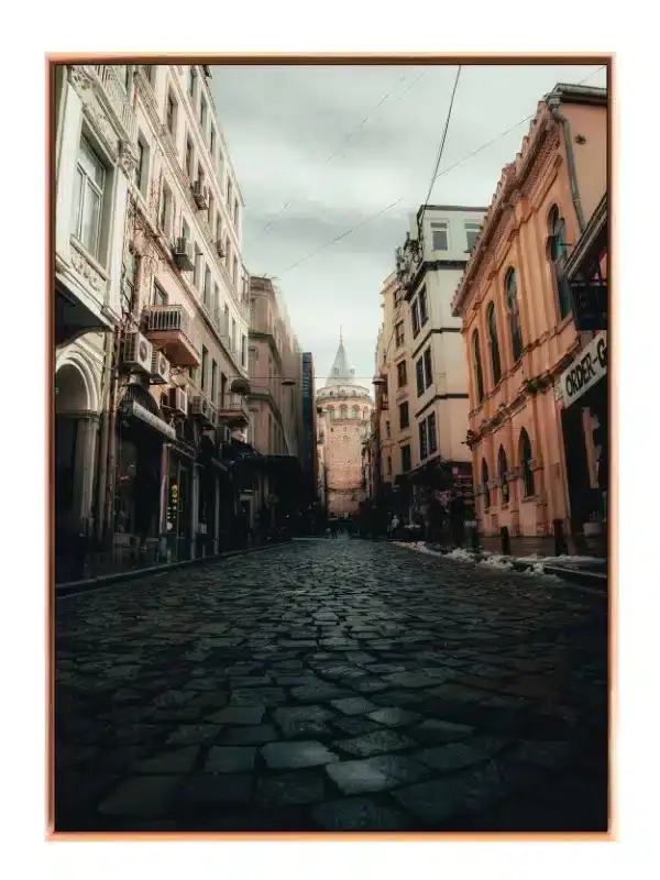 Historic Street With Tower
