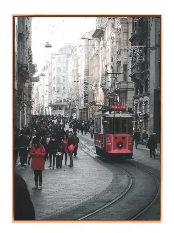 Istanbul Street With Tram