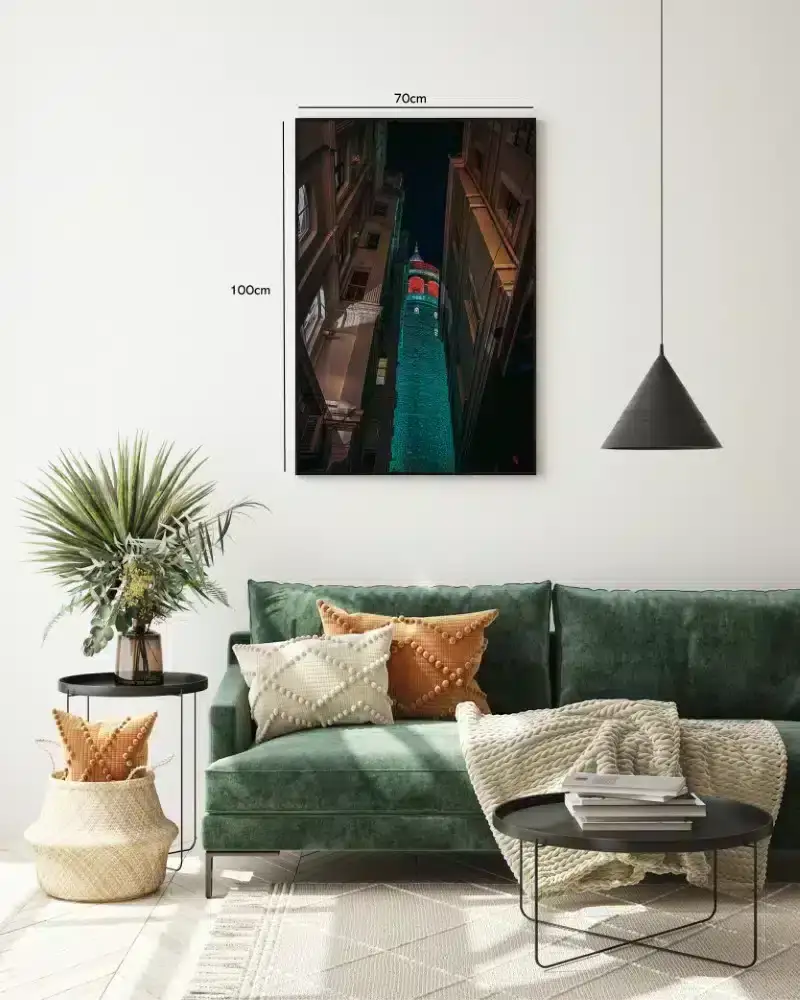Nighttime Urban Tower View