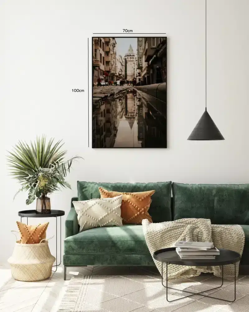 Urban Street Reflection Scene