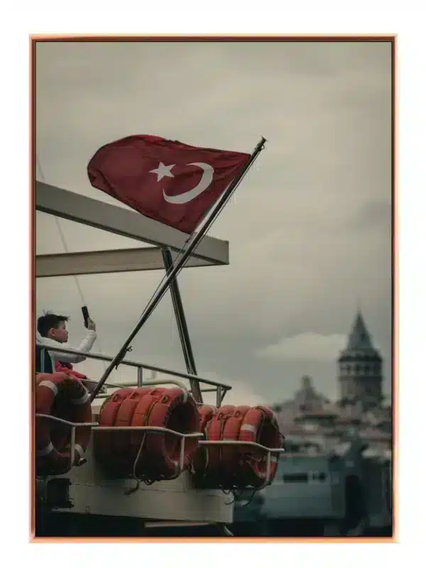 Turkish Flag On Boat