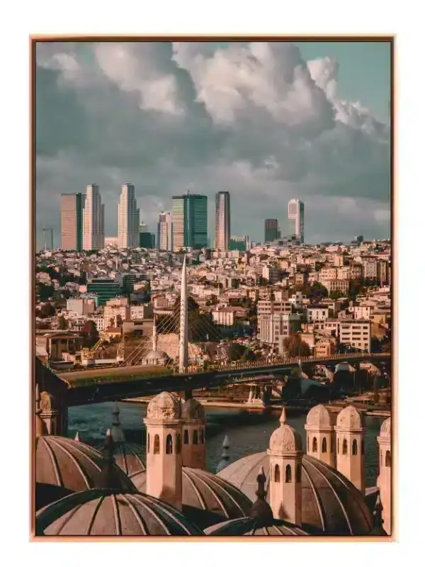 Urban Cityscape With Bridge