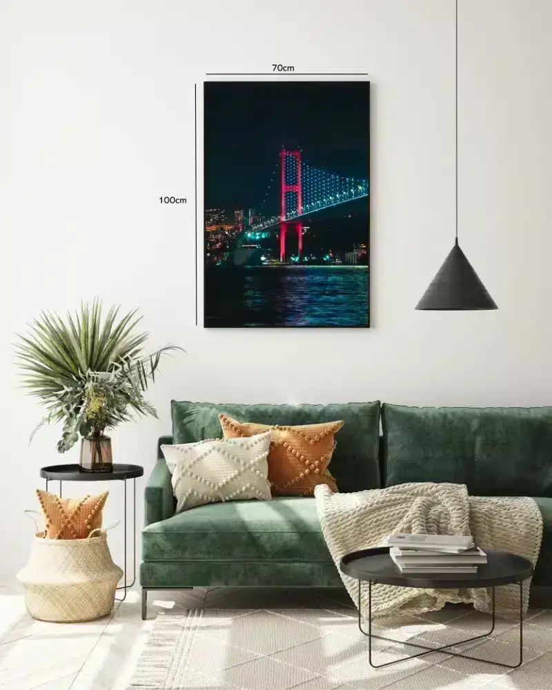 Illuminated Night Bridge Scene