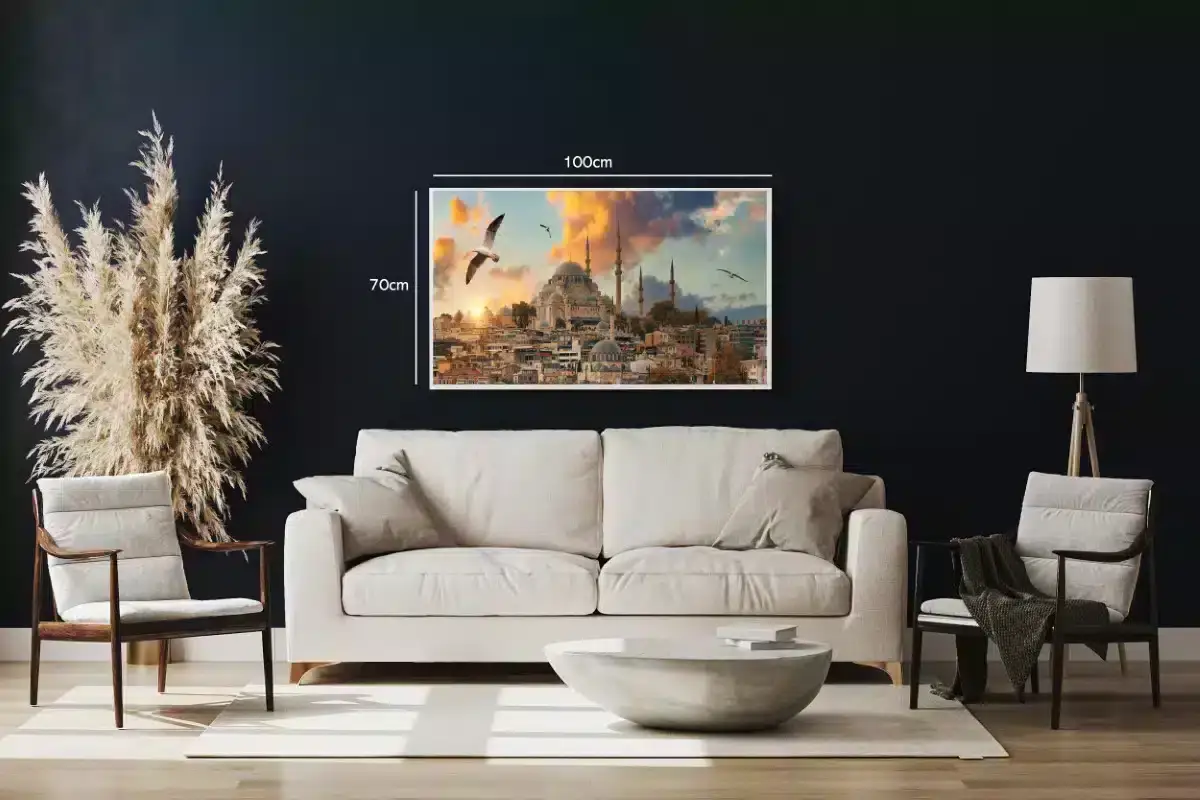 Istanbul Sunset Cityscape Panorama