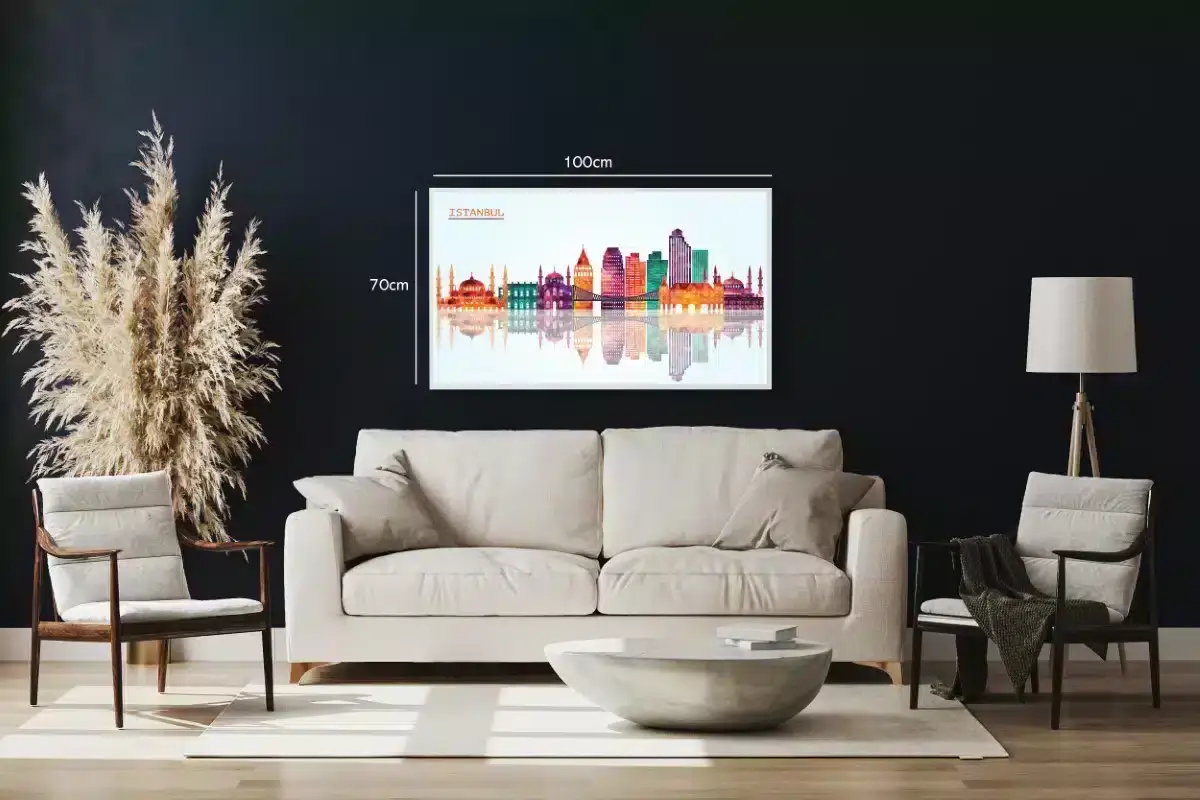 Colorful Istanbul Cityscape Illustration